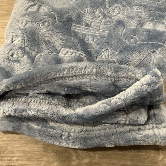 Just Imagine Embossed Baby Blanket Transportation Cars Vehicles Medium Blue New - Picture 5 of 7